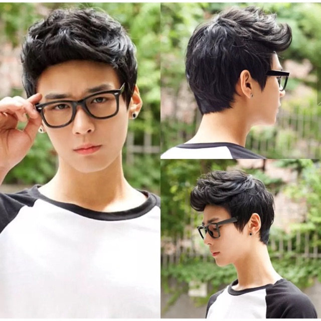 wig cowok pendek