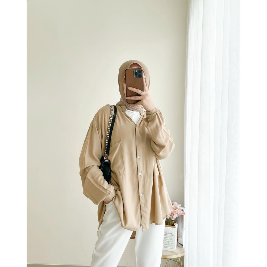 Kemeja Basic Oversize Shirt / Freya Oversized Shirt / Kemeja Polos Oversize