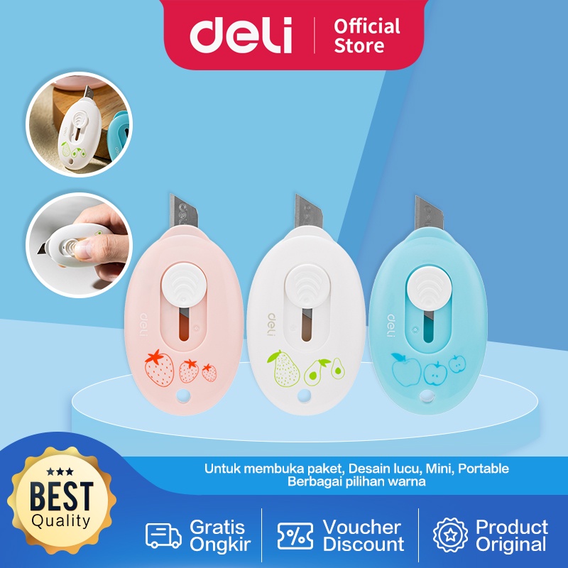 

Deli Mini Cutter / Pisau Kecil Portabel Lucu Membuka Paket Pisau Tajam SK5 E2050F