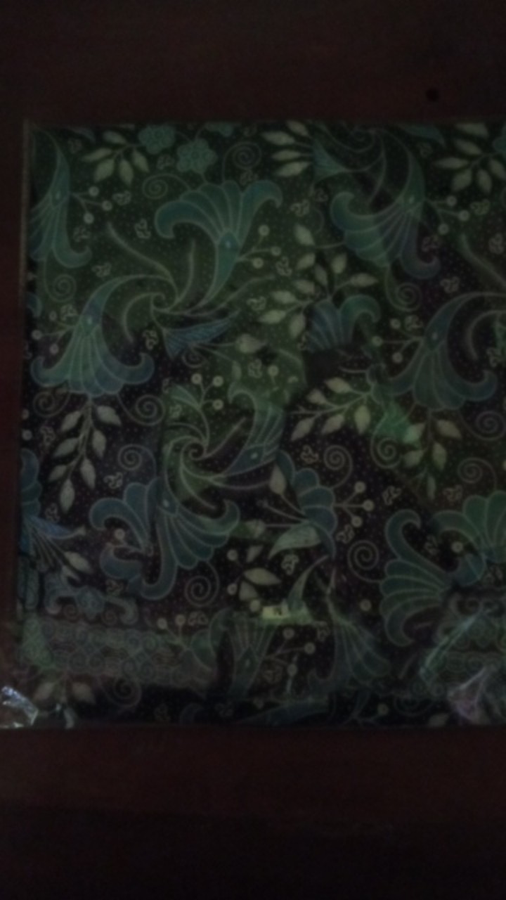 Trolistore Batik Pria Motif Kembang Terompet Trompet Kemeja Batik Pria Atasan Kasual Lengan Pendek