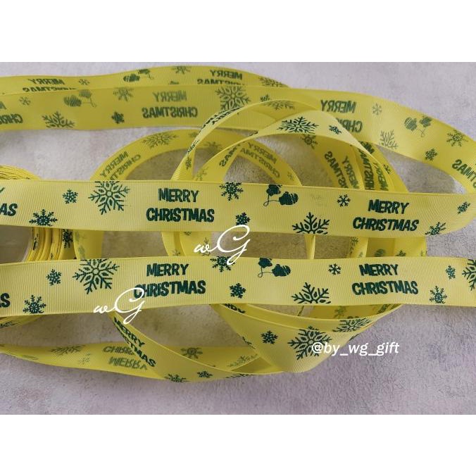 

Sale!!! Pita Natal Merry Christmas - Mix Colour B; Lbr 2.5 Cm ;Pjg 20 Yard - Paling Dicari