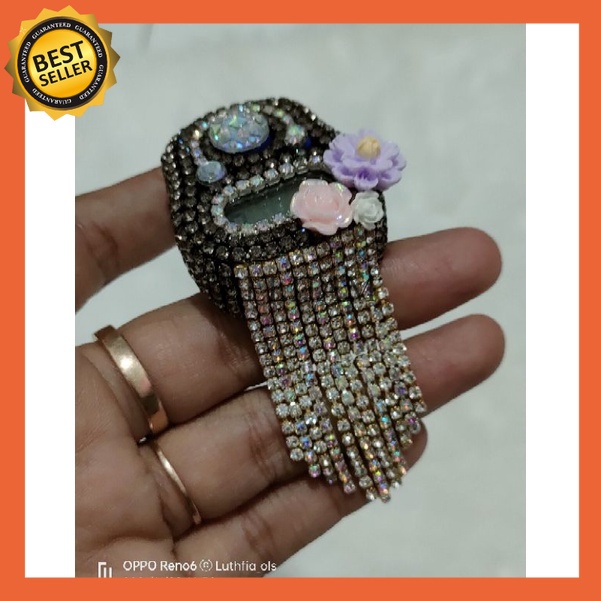 TASBIH DIGITAL CANTIK / TASBIH DIGITAL SWAROVSKI PREMIUM RUMBAI LED ALARM tasbeh - tasbih digital - 