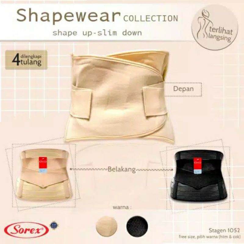 KORSET STAGEN PELANGSING PERUT SOREX 1052 8052 SHAPEWEAR SLIM