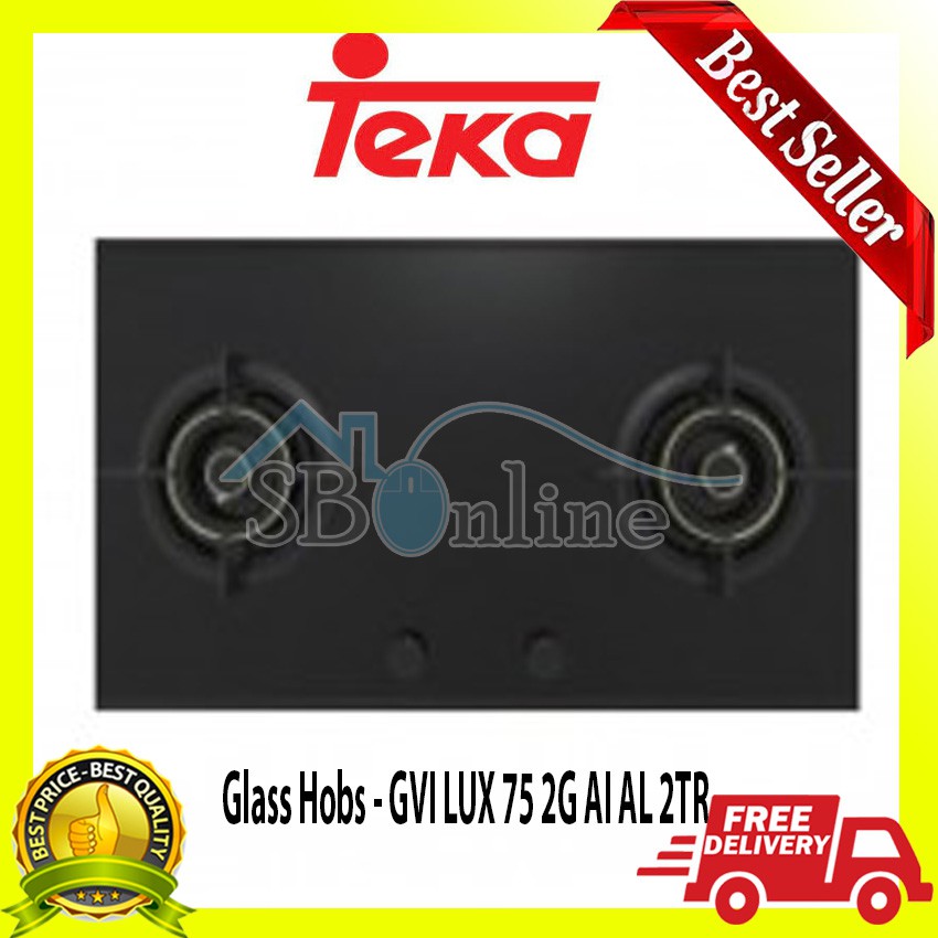 Kompor Tanam TEKA - Glass Hobs GVI LUX 75 2G AI AL 2TR