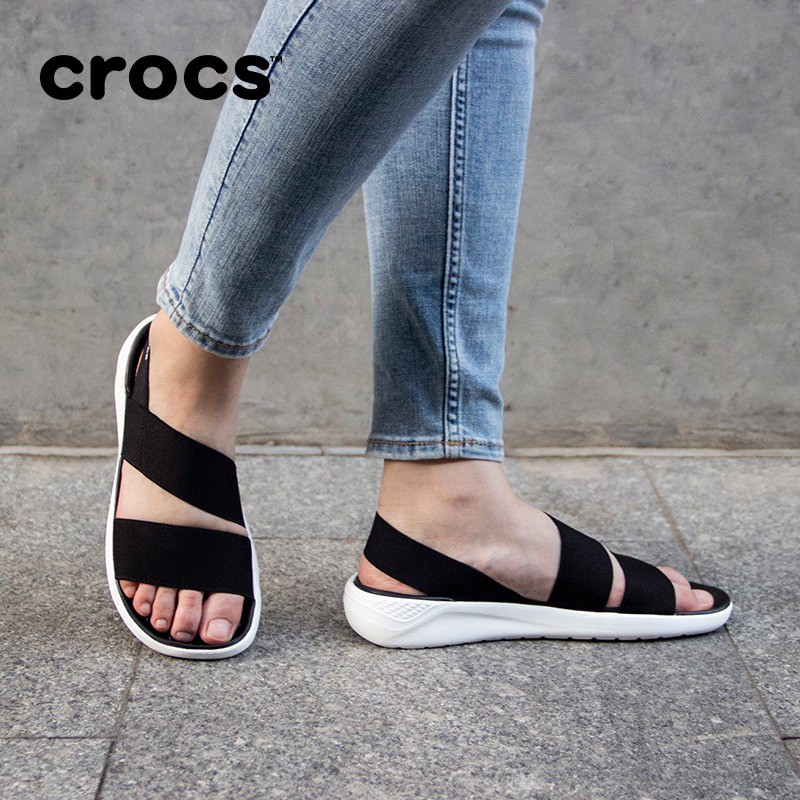 Crocs / Crocs Wanita / Sandal Wanita / Sandal Karet / Crocs Literide Stretch Sandal W / Sandal Crocs