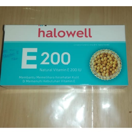 Jual HALOWELL VITAMIN E 200IU E 200 IU PER STRIP ISI 6 KAPSUL UNTUK