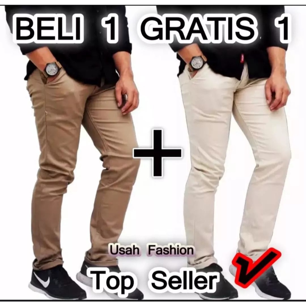 PROMO CELANA CHINOS PRIA BELI 1 GRATIS 1 TERFAVORIT