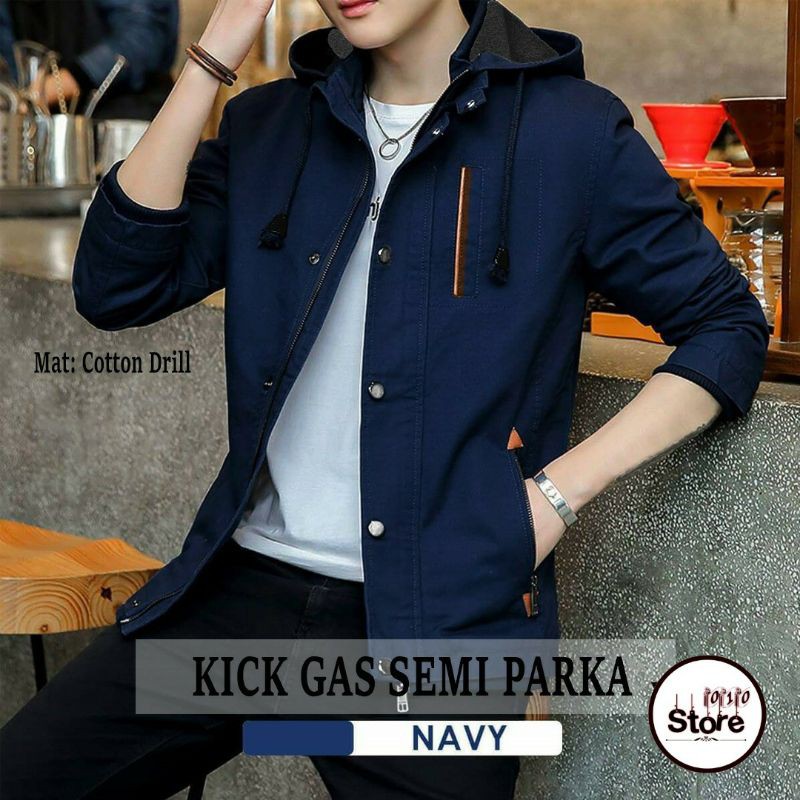 JAKET PRIA KICK GAS SEMI PARKA KOREAN STYLE