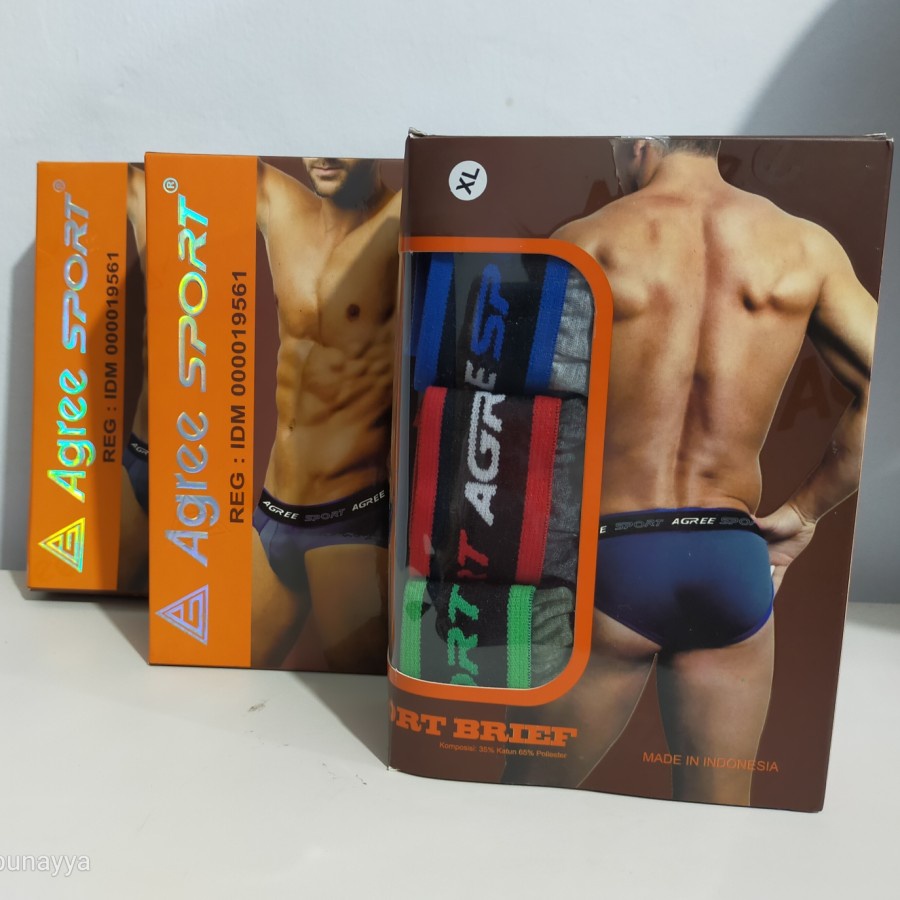 3 Celana Dalam Pria AGREE SPORT OC11ASJE CD Underwear Pakaian Dalam