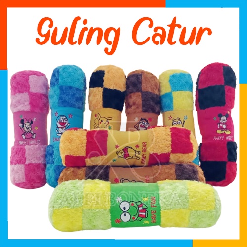 [ BISA BAYAR DI TEMPAT ] Gulig Catur - Gulig Peluk Karakter - Bantal Gulig anak perempuan Murah lucu - Guling Catur Karakter Lucu - Guling Catur Rasful 45cm - Bantal Guling Catur Rasful 45cm