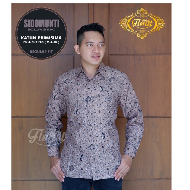 Batik Pria SIDOMUKTI KLASIK Katun Full Furing Termurah