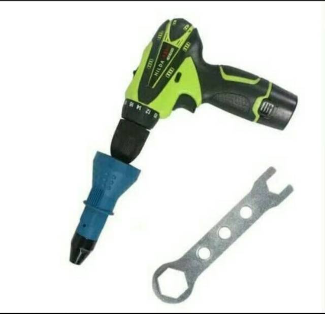 Electric Rivet Gun tools adapter untuk bor listrik cordless / auto rivet adapter Benz