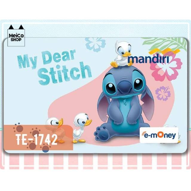 

[TE-1742] Sticker E-Money Mandiri Meico - My Dear Stitch