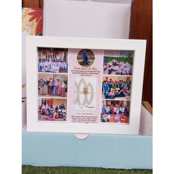 Bingkai Frame Kado Perpisahan Logam Mulia