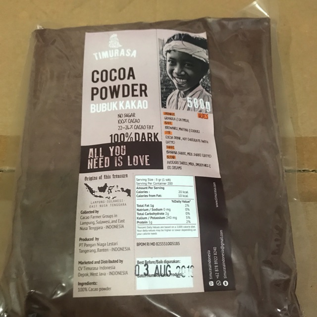 

Organic Dark Cocoa Timurasa 100gr Repack