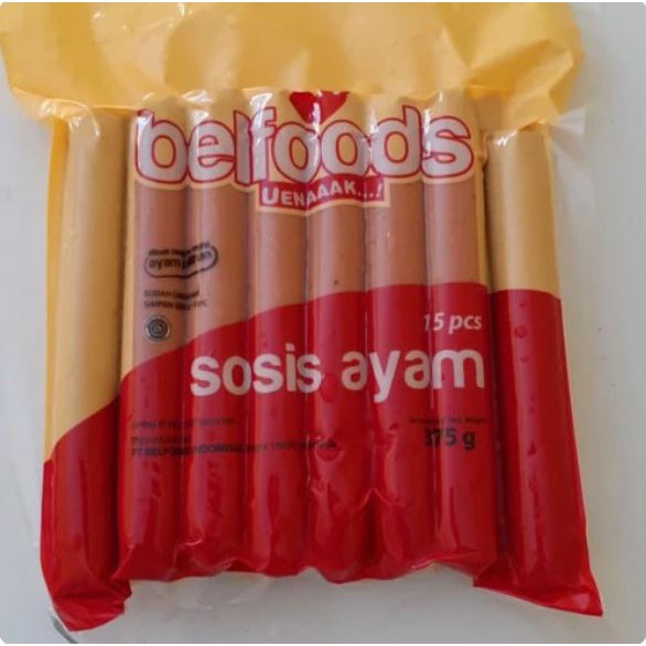 

Belfoods Uenaaak Sosis Ayam 375 gram (15 Pcs)