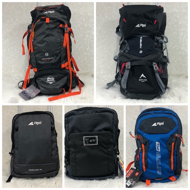 PROMO TAS AREI ORIGINAL - Tas Punggung Rei Outdoor Pendaki Gunung - Ransel Sekolah - Tas Kemah Campi
