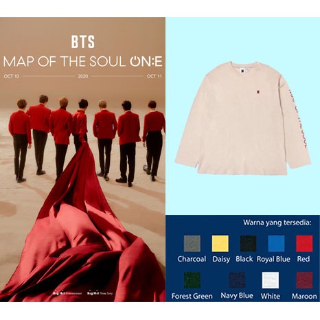 

MAP OF THE SOUL SWEATER SABLON TANGAN LOGO KECIL