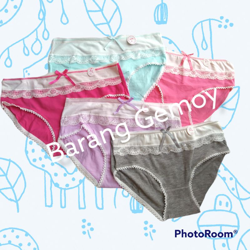 BGEMOY-Model C- Celana Dalam Sexy Renda CD Cewek CD Seamless Sempak Cewek Halus Lembut CD Kekinian D