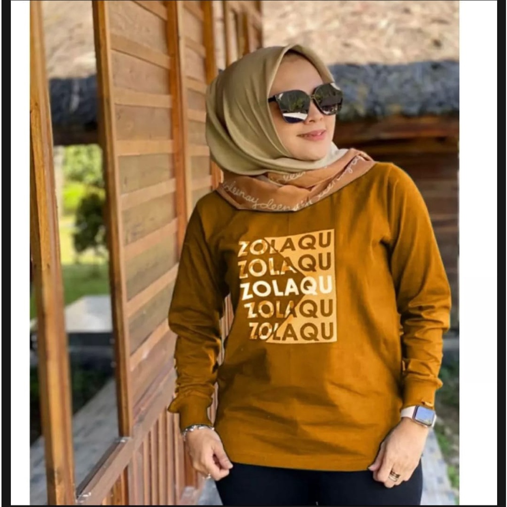 Atasan Wanita Lengan Panjang Zolaqu Muslimah //Termurah // Terlaris // Kaos Wanita // TRENDY//TERBARU 2022