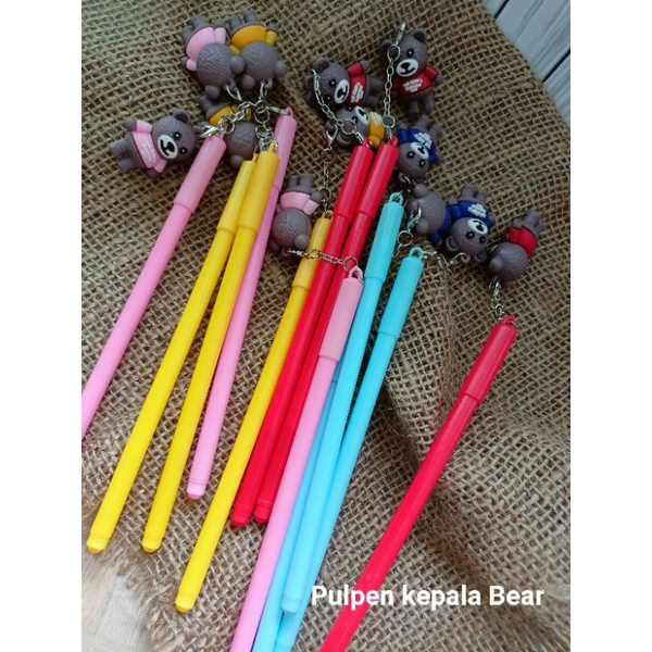 

Pulpen gel gantungan bear