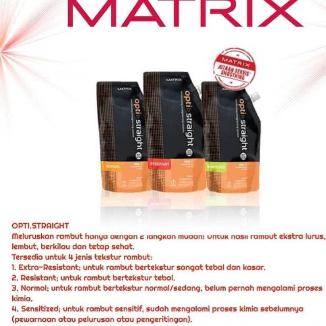 Matrix pelurus rambut smoothing