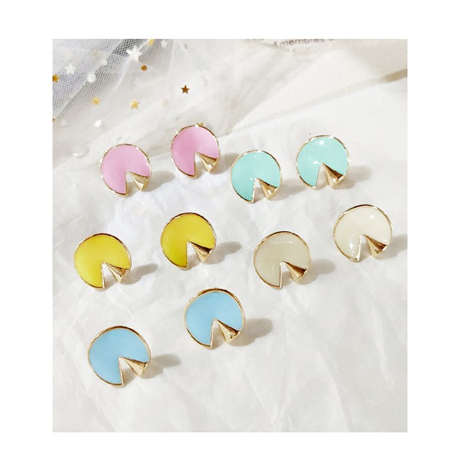 LRC Anting Tusuk Fashion Round Irregular Drop Glaze Earrings F5443X