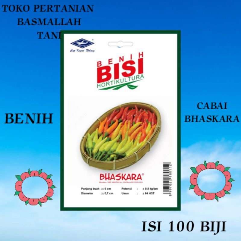 BENIH BISI CABAI BHASKARA ISI 100 BIJI