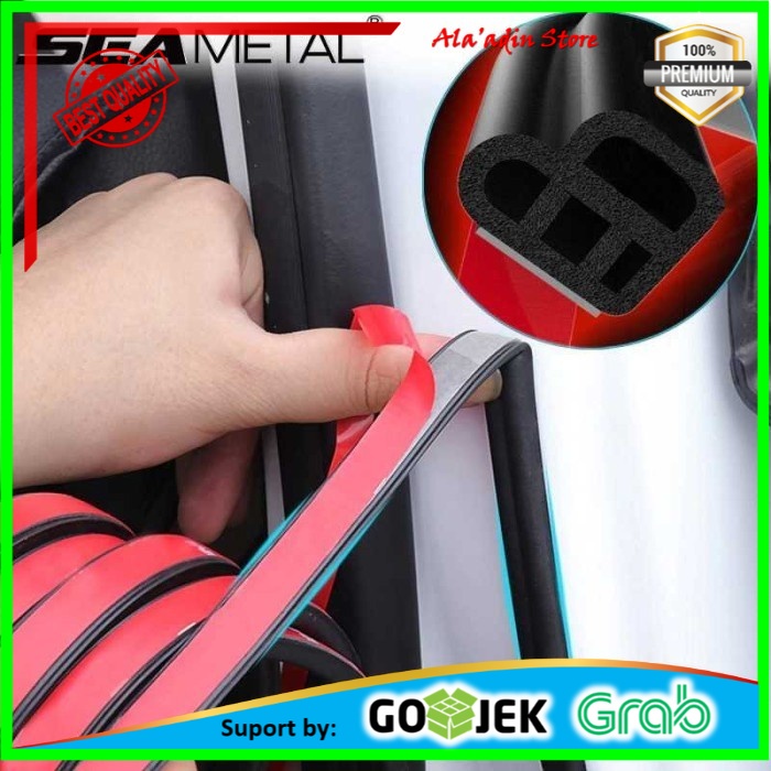 Cuci Gudang Cuci Gudang Rubber Strip Peredam Pintu Mobil - Hitam, 4M