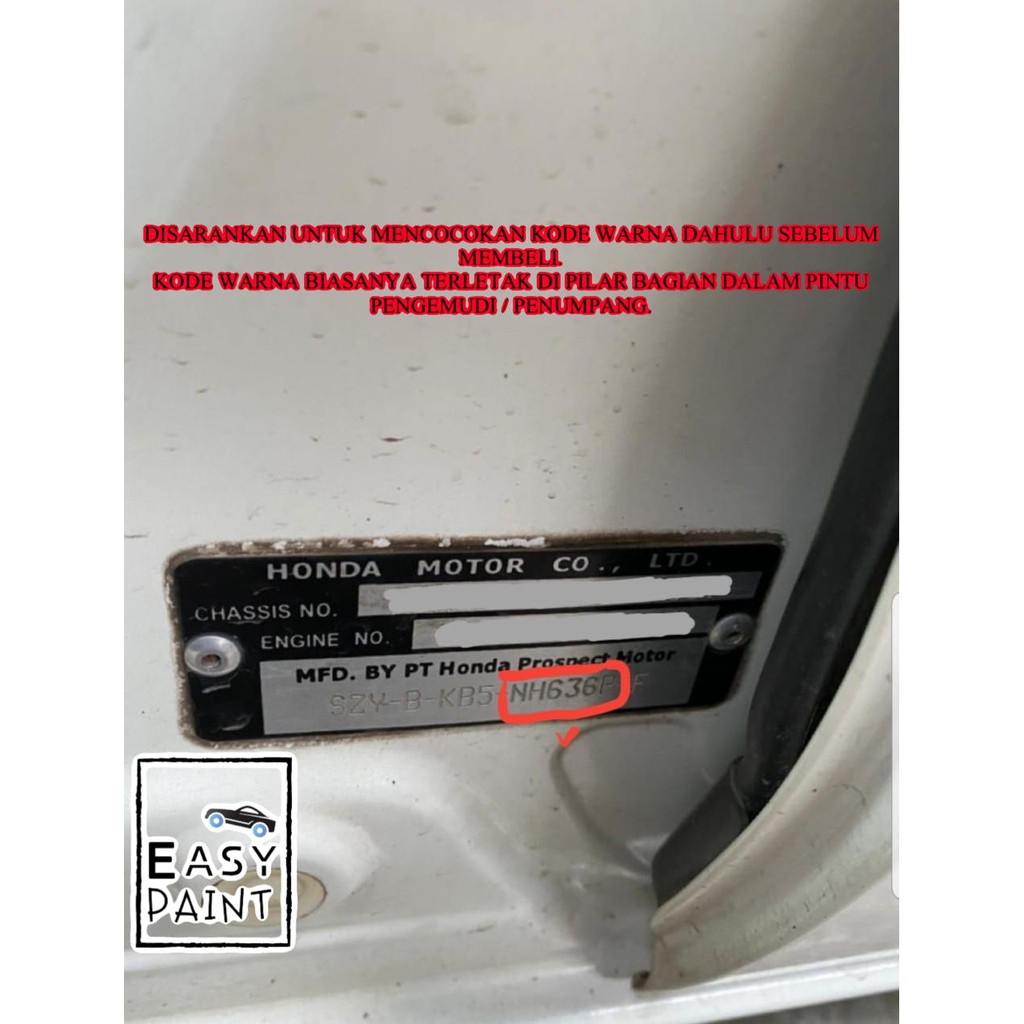 Cat Oles Brilliant White Pearl NH636P Honda Freed Jazz Old Version Putih Mutiara