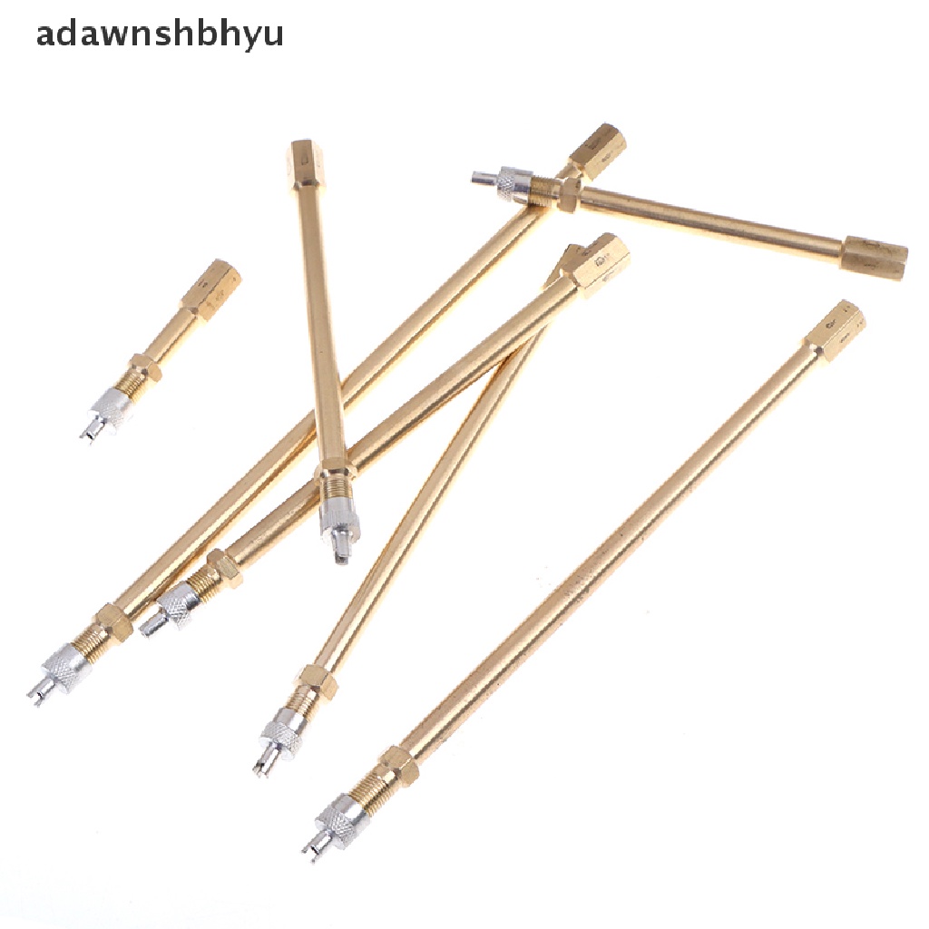 Adawnshbhyu Tutup Klep Ban Roda Mobil Auto Truck Kuningan Tire Stem Extension Pole Extender