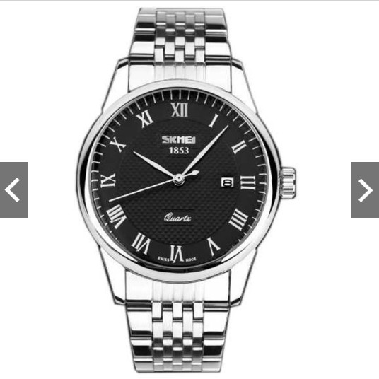 Jam Tangan Pria / SKMEI ORI / SKMEI 9058 Black Silver