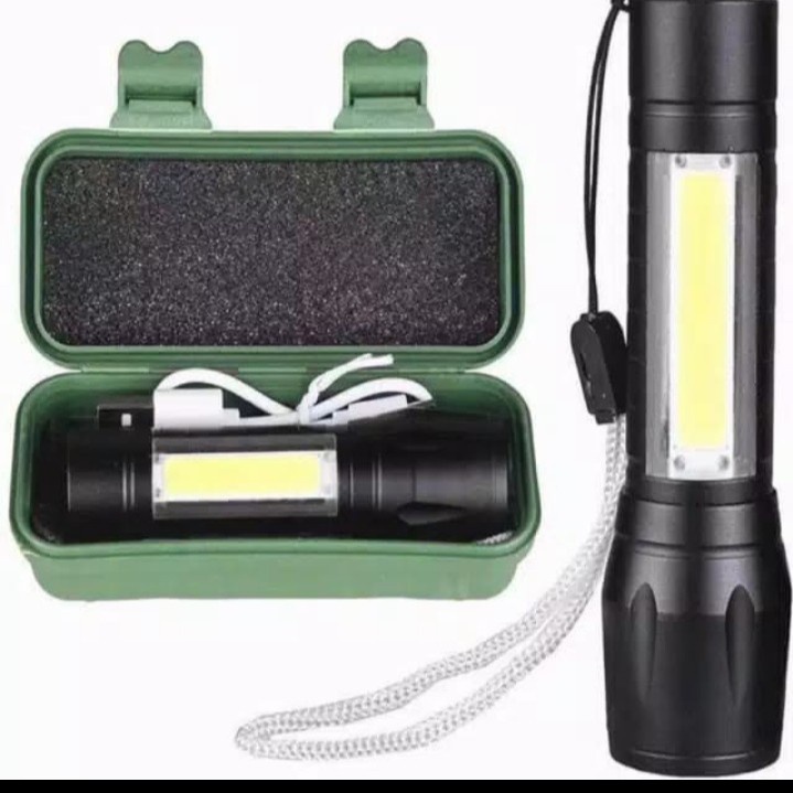 Senter XPE Usb Mini Cob - Senter Swat mini Zoom super terang