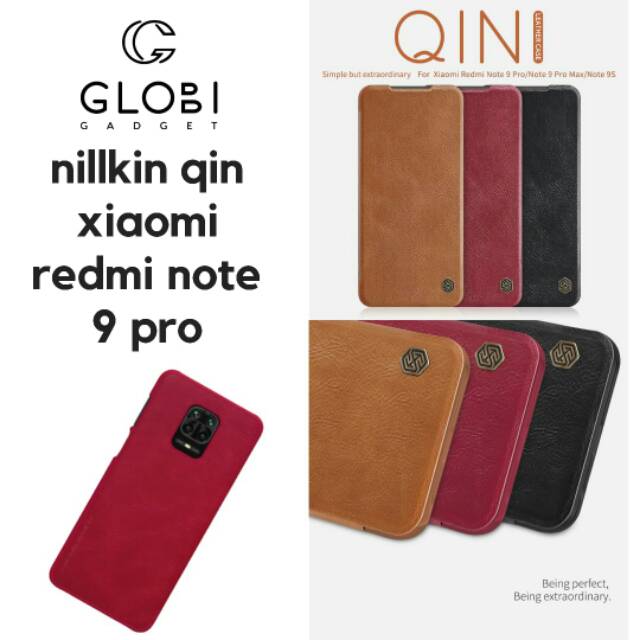 nillkin qin leather case xiaomi redmi note 9 pro
