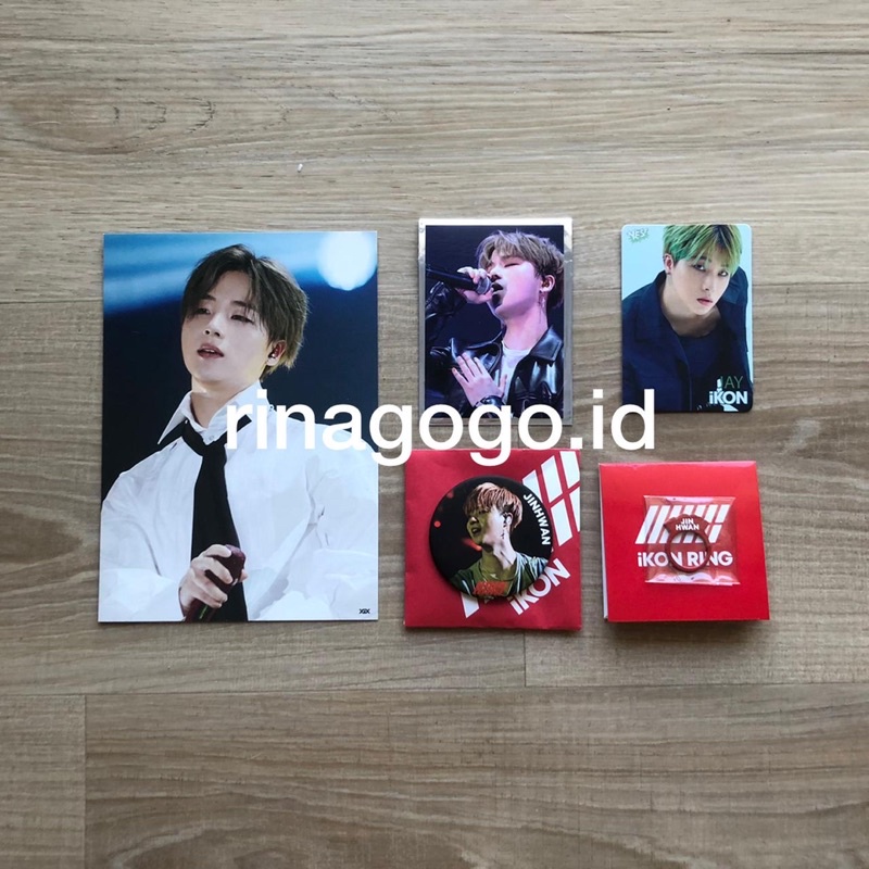 [NEW] iKON JINAN JAPAN GOODS Postcard, Photocard/PC Mumo, Yes PC, Can Badge, RingJAY JINHWAN