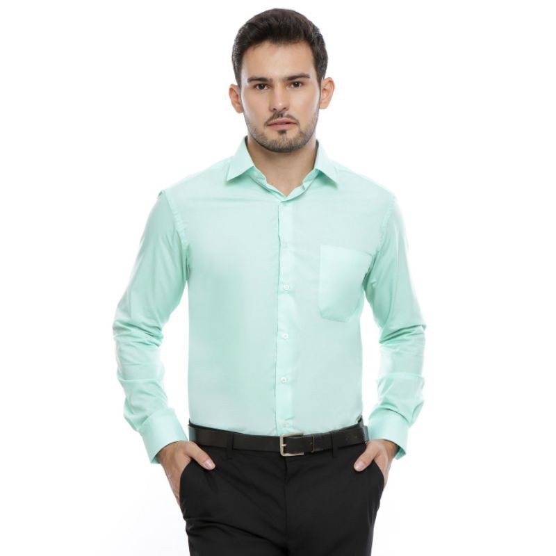 Kemeja Pria Slim Fit Santa Ricci Hijau Mint Hijau Muda Kemeja Pria Slim Fit Santa Ricci Hijau Mint Hijau Muda