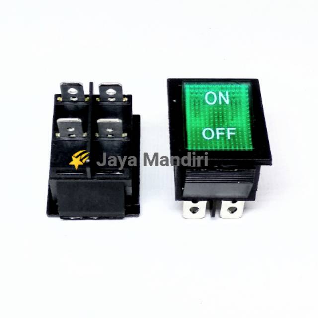 Rocker Power Switch / Saklar Lampu Besar 4 pin On Off ( HJ )