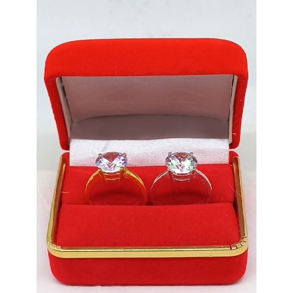 CINCIN SOLITAIRE (DESI) MP SEDANG / CINCIN PERAK ASLI SILVER 925 LAPIS EMAS/ CINCIN FASHION WANITA TERBARU