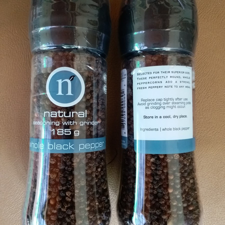 

Natural Whole Black Pepper Spice Grinder Bottle Lada Hitam Penggiling