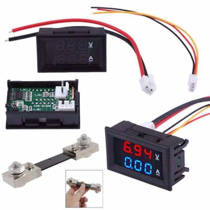 Dual Voltmeter 100V Ammeter 100A Digital Volt Ammeter + Shunt 100A