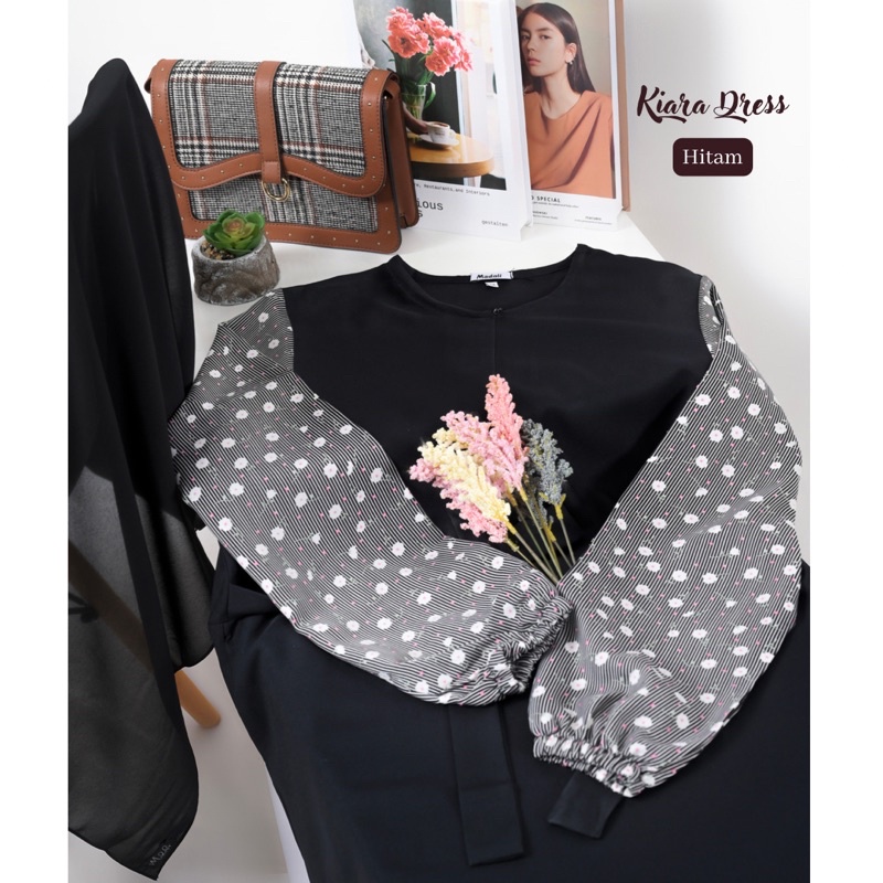 KIARA DRESS | GAMIS SHAKILA MURAH | bisa COD-Black