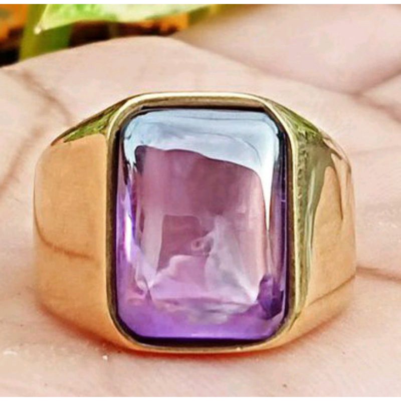 CINCIN CASUAL  BATU KECUBUNG ASLI BRAZIL OCTAGON ANTI GORES - SPESIAL
