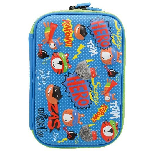 

Tempat pensil/Hard case/Double zipper wiggle Blue 6