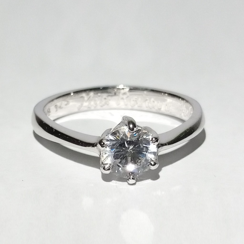Gratis Ukir Tulis Nama Bisa Pesan Model Garansi Silver Asli Cincin Wanita Perak Nikah Kasual Id57