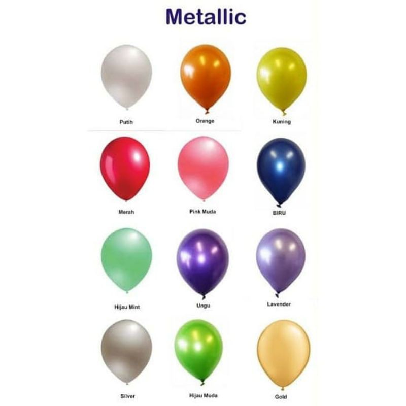 balon latex metallic/ balon latex isi 5pcs/ balon latex murah/ balon latex ulang tahun/ balon latex