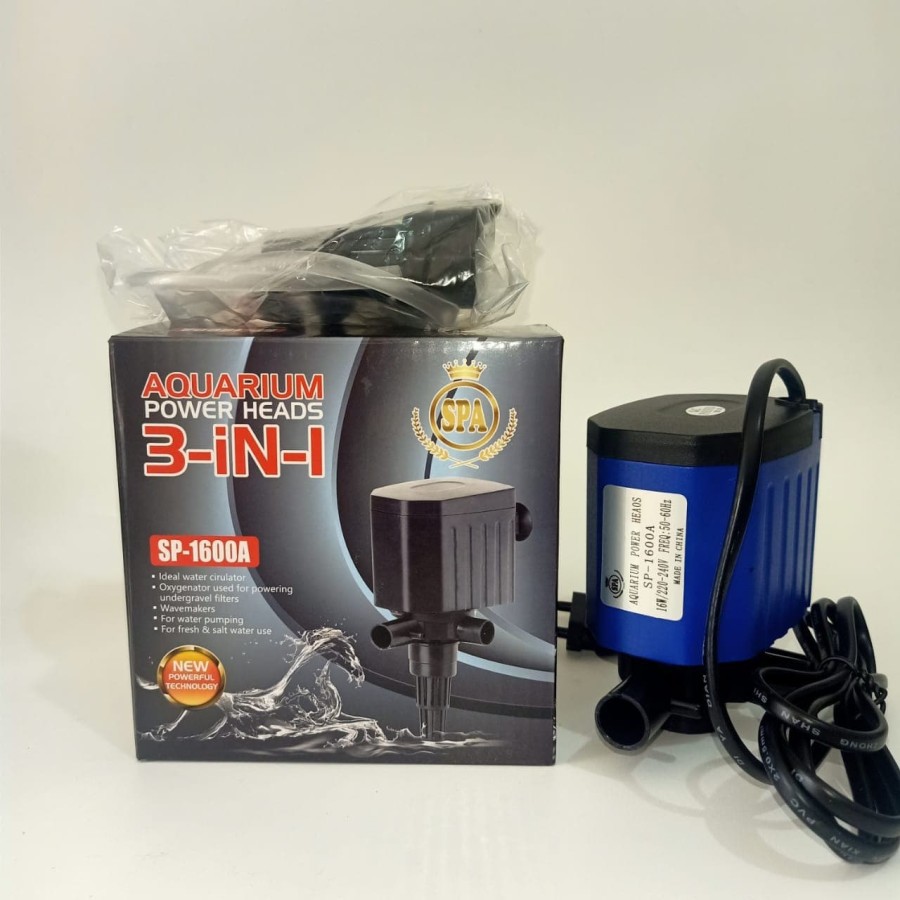 Aquarium Power Heads 3in1 SP SPA Mesin Pompa Celup Filter