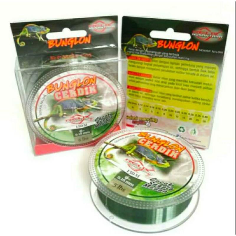 Senar Pancing Nilon Relix Nusantara Bunglon cerdik 150 cm