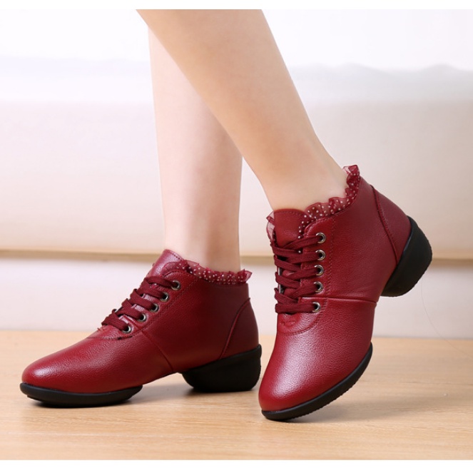 Sepatu Dansa Latin/ Line Dance Semi Boots Renda sepatu bot wanita sepatu line dance wanita uk 36~41 Sepatu dance wanita