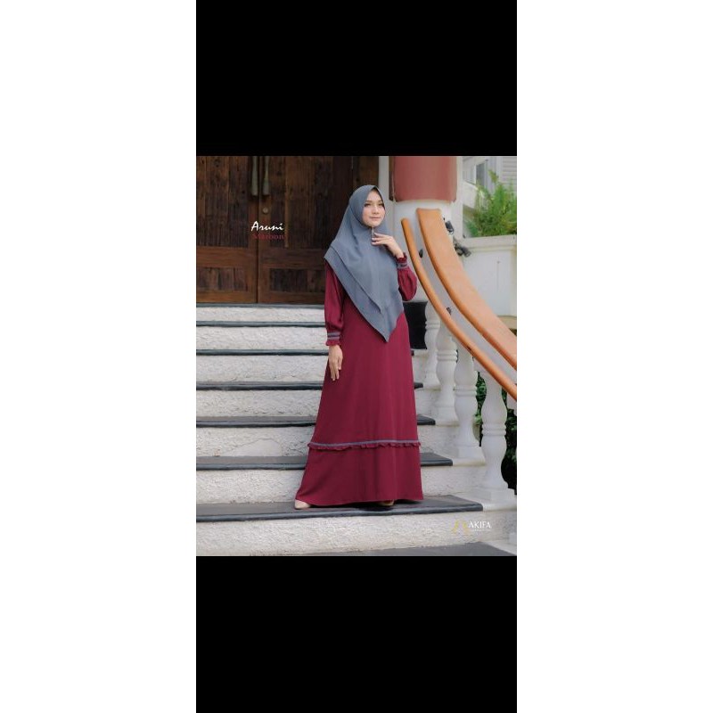 Gamis set by Akifa merah maroon