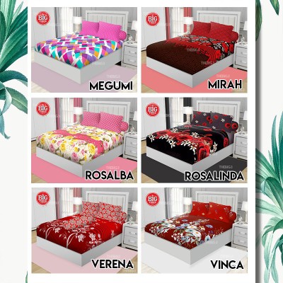 California - Sprei 160x200 Queen 2 Sarung Bantal Guling Tidur Set Motif Minimalis Murah Friamart